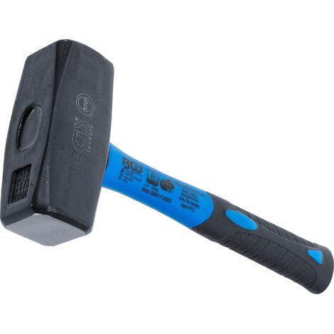 Bgs Technic – Massette 2000 g avec manche en fibre de verre 270 mm – Tête en acier à outils – Pour travaux de burinage – 3846 (1/4)