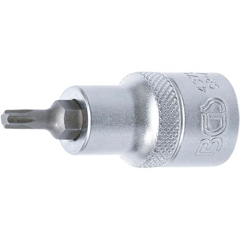 Douille BGS Torx T25 Acier Chrome Vanadium Argenté 53 mm (1/2)
