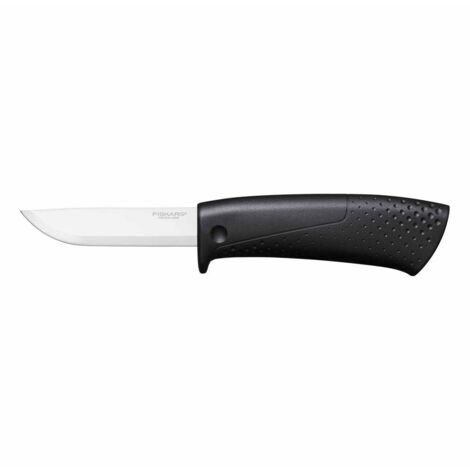 Fiskars 1023617 Couteau polyvalent noir Longueur de la lame 90 mm (1/4)