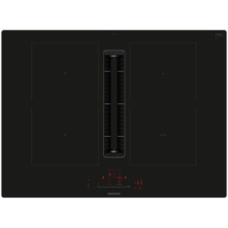 Siemens – Plaque induction 4 foyers 7400W – Hotte intégrée 622 m³/h – Encastrable 71 cm – Commandes sensibles – Sécurité enfants