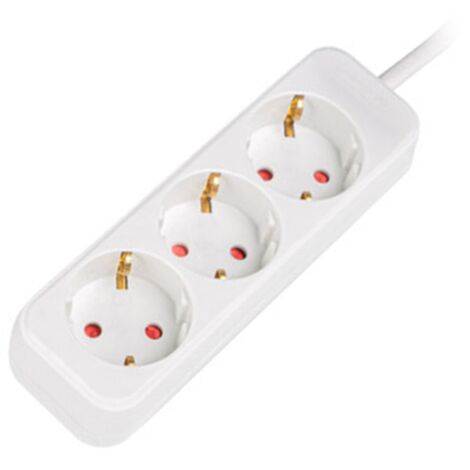 LANBERG MULTIPRISES DE MARQUE MODÈLE SCHUKO ECRAN BLANC 3 PRISES 1.5M PS0-03F-0150-W (1/4)