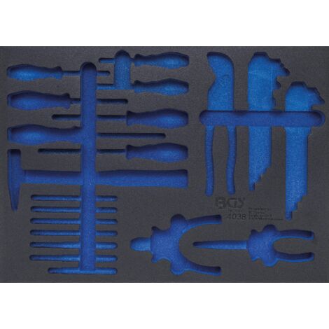 Bgs Technic – Garniture pour servante d'atelier 3/3 vide – Insert en mousse robuste pour outils – Dimensions 567x408mm – 40381 (1/3)