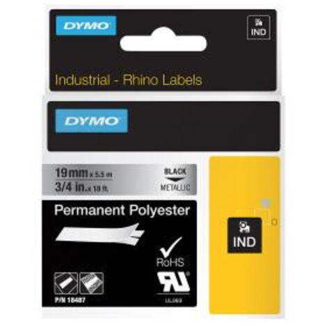 Dymo Schriftband Vinyl Black Metallic (18487) (1/2)