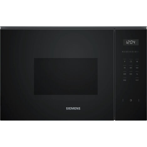 Siemens – Micro-onde encastrable 20L BF525LMB1 – Puissance 800W – Écran LED tactile – Noir et acier inoxydable