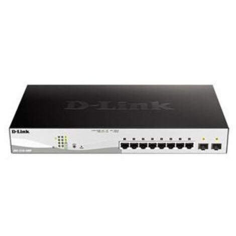 Smart Switch 8 ports Gigabit PoE/PoE+ + 2 ports SFP - Budget PoE 130W pour application de vidéosurveillance IP COOPER (1/2)