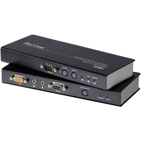 Aten CE770 - Système d'extension KVM VGA USB avec audio, RS-232 et compensation de signal (300 m) (1/5)