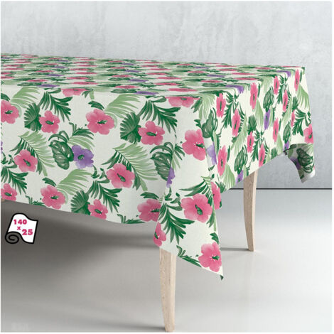 Nappe en rouleau Exma Fleurs 140 cm x 25 m (1/2)