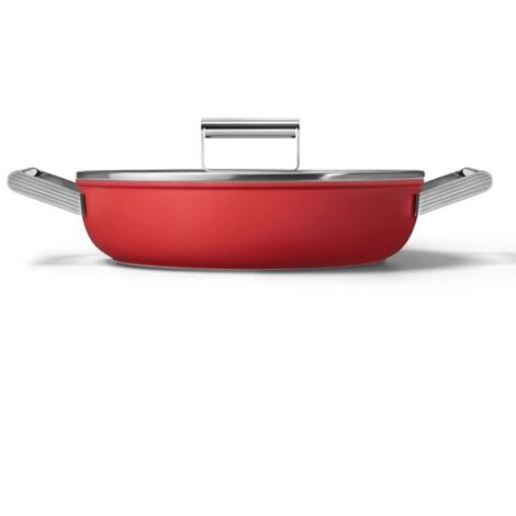 Smeg CKFD2811RDM Sauteuse 28 cm Rouge Mat (1/4)