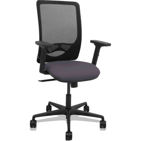 Piqueras-y-crespo Zulema chaise bureau noir gris ergonomique (1/2)