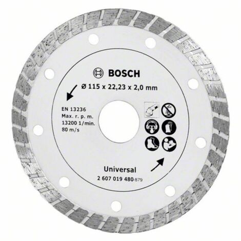 Disque diamant Bosch Turbo 115 mm épaisseur 2 mm argent (1/3)