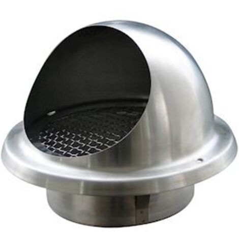 Atlantic – Prise d'air murale inox diamètre 125 mm – Sortie de toit VMC – Circulation d'air optimale – 464040 (1/6)