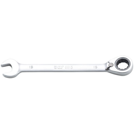 Clé mixte à cliquet BGS Technic chrome 15 mm acier (1/3)
