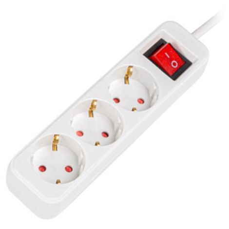 Multiprise Lanberg PS1-03F-0150-W blanc 2500 W 1.5 m (1/4)