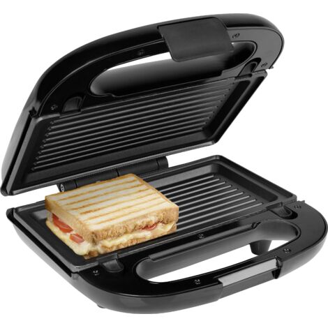 TRISTAR appareil à croque-monsieur 3-en-1 SA-3071 - Plaques de cuisson croque-monsieur, graufres et gril interchangeables - Surface de cuisson : 22,4 x 12,5 cm - 750 W (SA-3071)