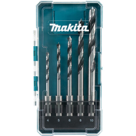 Makita – Coffret de forets SDS-Plus pour bois – 5 mèches de 4 à 10 mm – Longueur de travail 43 à 87 mm – Installation rapide et sécurisée