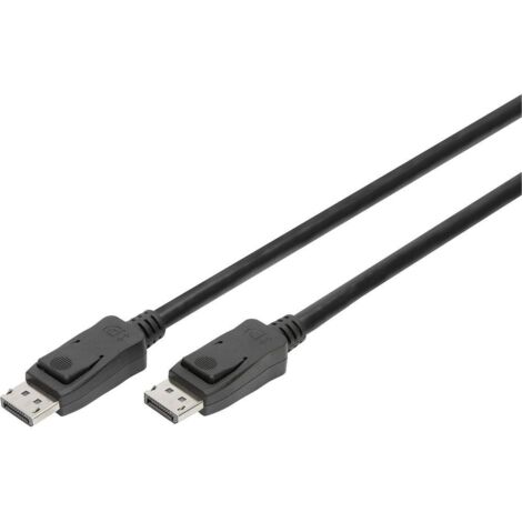 Câble de raccordement Digitus DisplayPort Fiche mâle DisplayPort, Fiche mâle DisplayPort 3.00 m noir AK-340106-030-S contacts dorés, blindage doub A754142 (1/4)