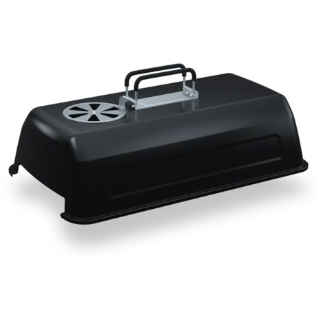 Couvercle pour barbecue et plancha – Compatible avec BioLite FirePit – Bouches d'aération réglables – Poignées rabattables
