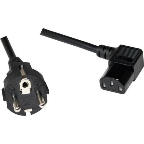 Câble de raccordement LogiLink appareils IEC [1x Prise mâle + contact de protection - 1x Secteur femelle C13] 5.00 m noir S727521 (1/2)