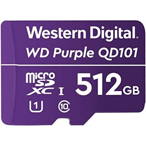 Carte micro SD WD Purple 512 Go WDD512G1P0C (1/2)