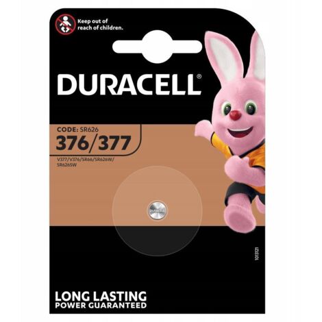 Duracell 377 SR66 Batterie bouton argent longue durée (1/2)