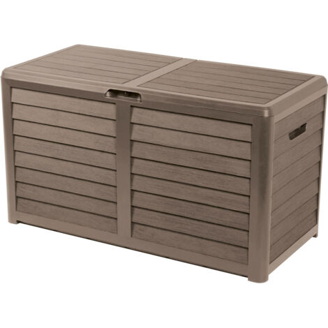 EDA – Coffre de jardin 420L en polypropylène – Dimensions 117,3 x 54,8 x 65,3 cm – Résistant aux intempéries – Cadenassable et sécurisé - BAYA 420 L
