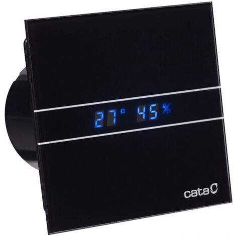 Aérateur extracteur E-100 Glass Noir Timer Hygro CATA