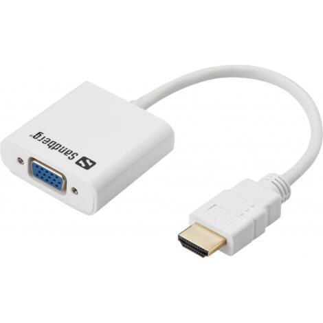 Sandberg HDMI to VGA Converter blanc compact léger (1/2)