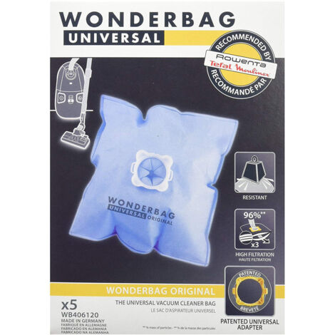 SACHET DE SACS WONDERBAG UNIVERSAL X5 POUR PETIT ELECTROMENAGER ROWENTA - WB406120 (1/3)