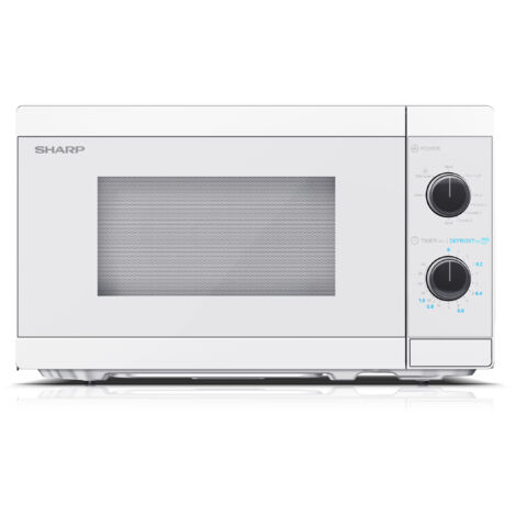 SHARP Sharp YC-MG01EC Micro-Ondes 20 litres avec fonction grill, 5 niveaux de puissance, fonction défrost, plateau rotatif 255 mm, blanc (YC-MG01E-C) (1/5)