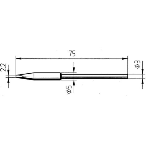 Ersa 0212FDLF Panne de fer à souder forme de burin, droite Taille de la panne 2.20 mm Contenu 1 pc(s) A752832 (1/2)