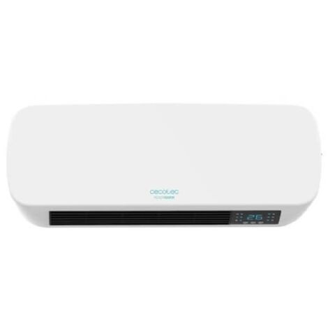 Cecotec – Chauffage mural céramique 2000W – Résistant à l'eau IPX2 – Télécommande et affichage LED – Thermostat réglable – Minuterie 12h