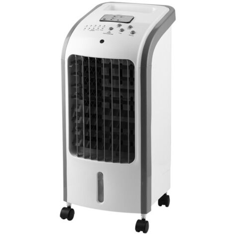 Fabrilamp – Rafraîchisseur d'air portable 80 W – 3 vitesses – Réservoir 4L – Télécommande et minuterie – Refroidissement rapide pour intérieur et extérieur