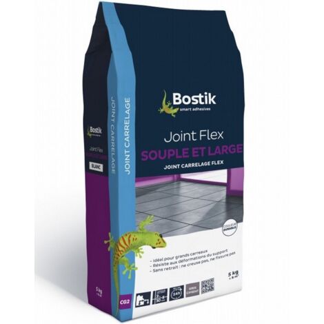 Bostik – Joint pour carrelage souple 5kg – Largeur de joint 3 à 30 mm – Résistant à l'eau et sans retrait – Pour intérieur et extérieur