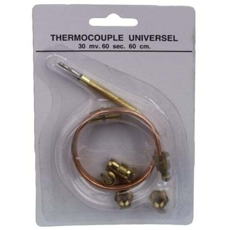 Thermocouple universel 60 cm – Précision 30 mV – Temps de réponse 60 sec – Remplacement pour chaudières et systèmes de mesure - 60sec