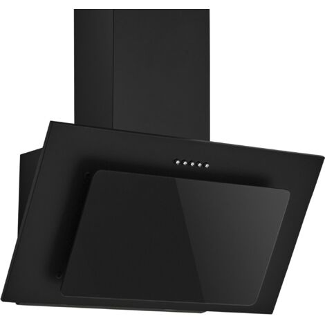 Hotte d'aspiration 60 cm sans tête Hotte murale verre noir LED Respekta (1/4)