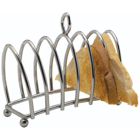 KC BLUE KitchenCraft Toast Rack de Chrome Plated Metal 16 x 15 x 7 cm Silver Plated