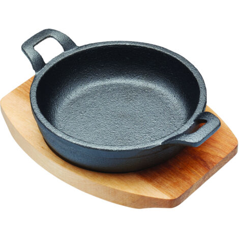 Artesà ARTGRATIN - Plat de service miniature dans boîte cadeau de, plat creux, fonte, 16,5 x 12 x 3 cm, noir/beige