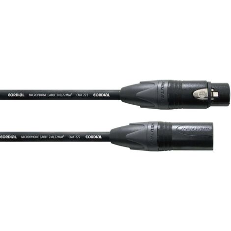 Câble de liaison XLR [1x XLR femelle - 1x XLR mâle] Cordial CPM 15 FM noir 15.00 m (1/2)