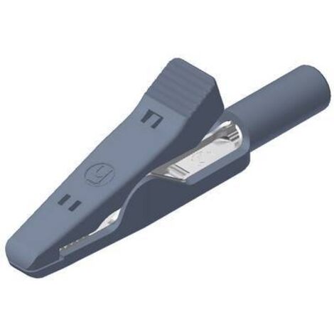 SKS Hirschmann MA 1 S gr Pince crocodile enfichable 2 mm Ohne Messkategorie gris Q50963 (1/3)