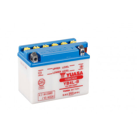 Yuasa – Batterie moto 12V 4.2Ah 45A – Plomb Calcium – Pour démarrage moto, quad et scooter – Longueur 120mm, Hauteur 92mm (1/8)