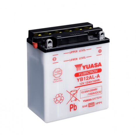 Batterie moto YUASA YB12AL-A 12V 12.6AH 150A (1/4)