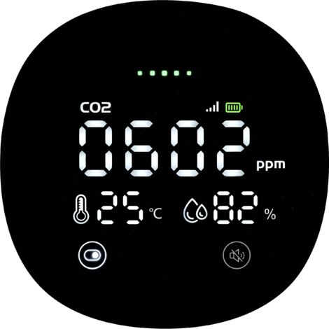 Détecteur de dioxyde de carbone avec commande via une application via USB Gaz détecté dioxyde de car (1/5)