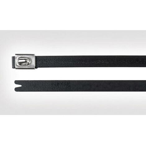 HellermannTyton 111-00288 MBT5SFC-SS316/SP-BK Serre-câble 127 mm 4.60 mm noir avec fermeture à billes, stabilisé aux UV 1 pc(s) R013901 (1/4)