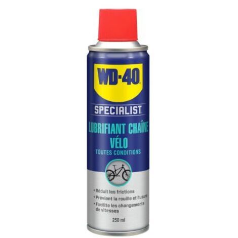 Wd40 Company – Lubrifiant chaîne toutes conditions 250ml – PTFE haute qualité pour protection contre la corrosion – Idéal pour vélos de route et VTT (1/7)