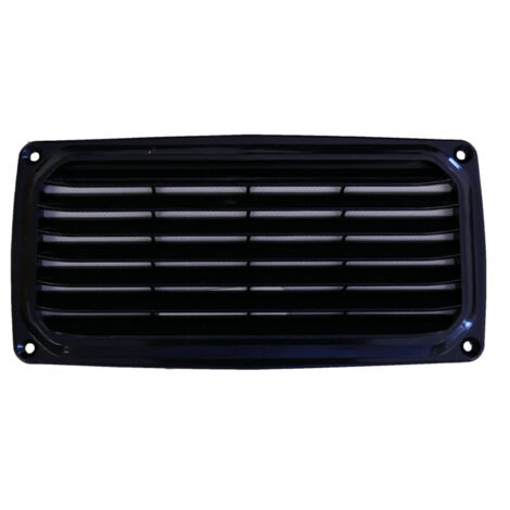 Grille d'aération plastique rectangulaire noir - NUOVA RADE - 200 x100 mm (1/3)