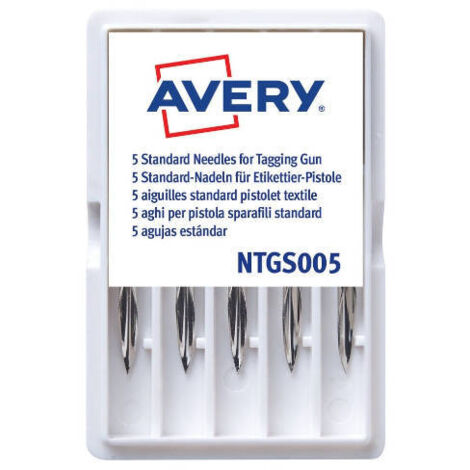 Avery AV-NTGS005 Aiguilles pour pistolet à tissu 5 aiguilles pour pinces Delphinium (1/2)