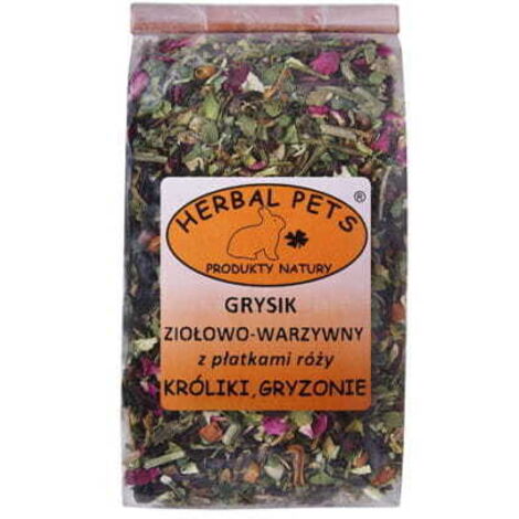 Gruau aux herbes et aux légumes avec pétales de rose