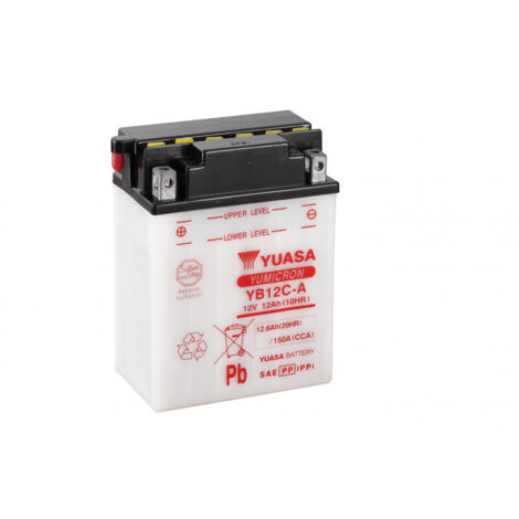 Batterie moto YUASA YB12C-A 12V 12.6AH 150A (1/6)