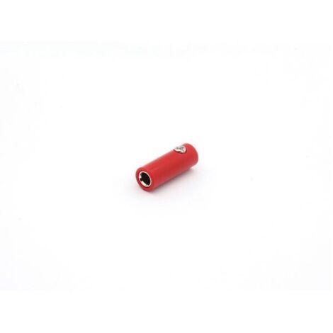 Velleman – Fiche banane femelle à visser CM28R – Rouge – Tension 60V – Courant 32A – Fixation par écrous – Pour fils jusqu'à 2.5mm² - RI1215 (1/2)
