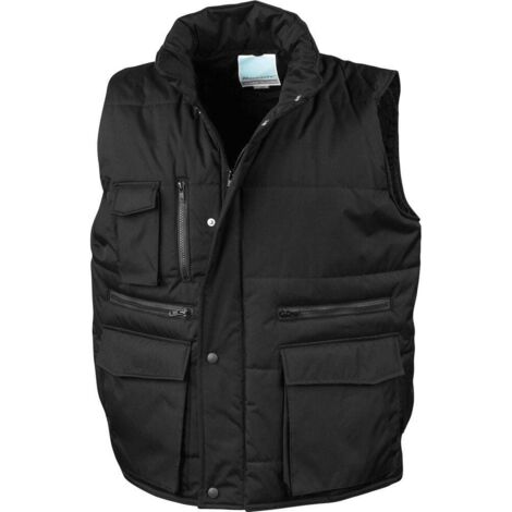 Result Gilet da lavoro trapuntato Nero L